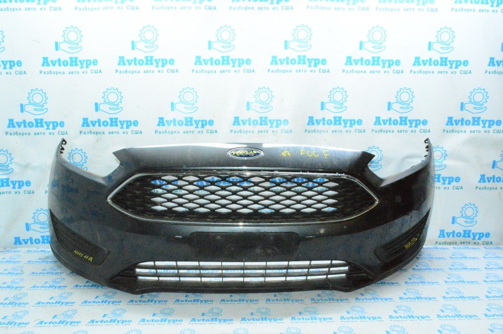 Решетка радиатора Ford Focus mk3 15-18 рест хром обрамление (07)